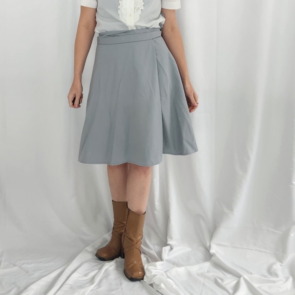 70s‎ Home Made Pale Blue Wrap Skirt